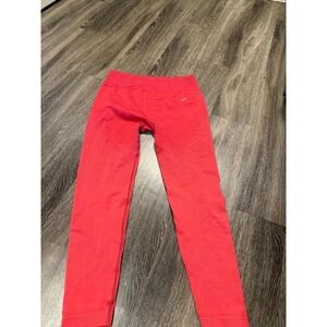 Gymshark Ombre Seamless Leggings Red Pink High Waisted Activewear Workout S
